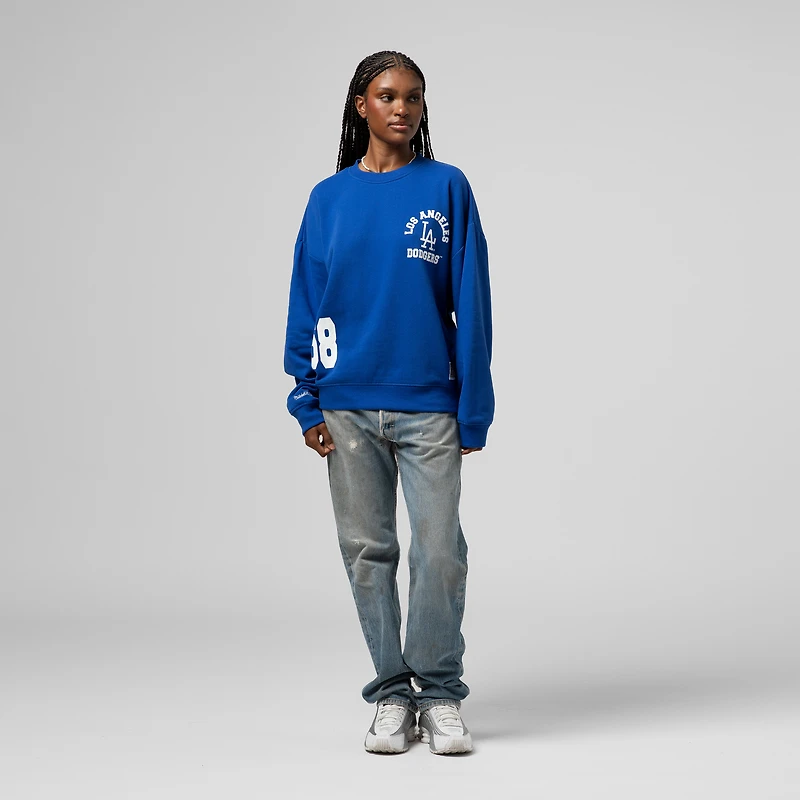 V100492 Dodgers M&N MLB LT SWEAT-SHIRT À COL ROND SWTLADCRW FC11306-LADBLUE #1