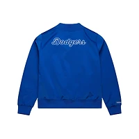 Veste en satin à boutons-pression Mitchell & Ness Royal Los Angeles Dodgers pour femme