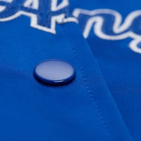 Veste en satin à boutons-pression Mitchell & Ness Royal Los Angeles Dodgers pour femme