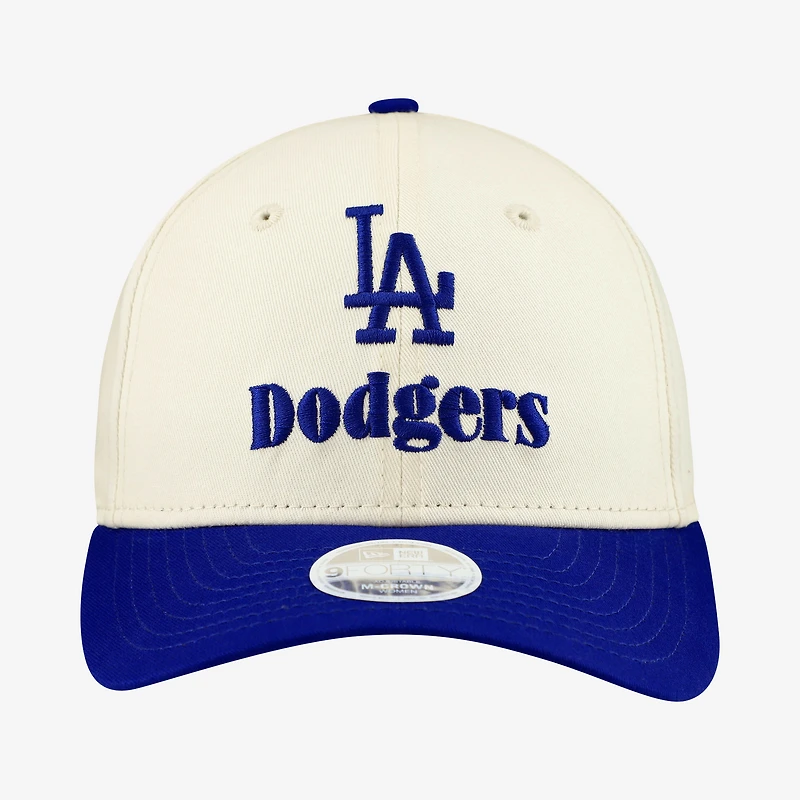 Women's New Era Cream/Royal Los Angeles Dodgers Primary 9FORTY M-Crown Adjustable Hat