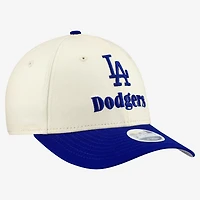 Women's New Era Cream/Royal Los Angeles Dodgers Primary 9FORTY M-Crown Adjustable Hat