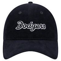 Casquette ajustable en velours côtelé bleu foncé 9TWENTY des Los Angeles Dodgers de New Era pour femme