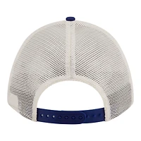Casquette trucker ajustable New Era pour femme, beige clair/bleu roi, Los Angeles Dodgers, modèle 9FORTY M-Crown A-Frame.