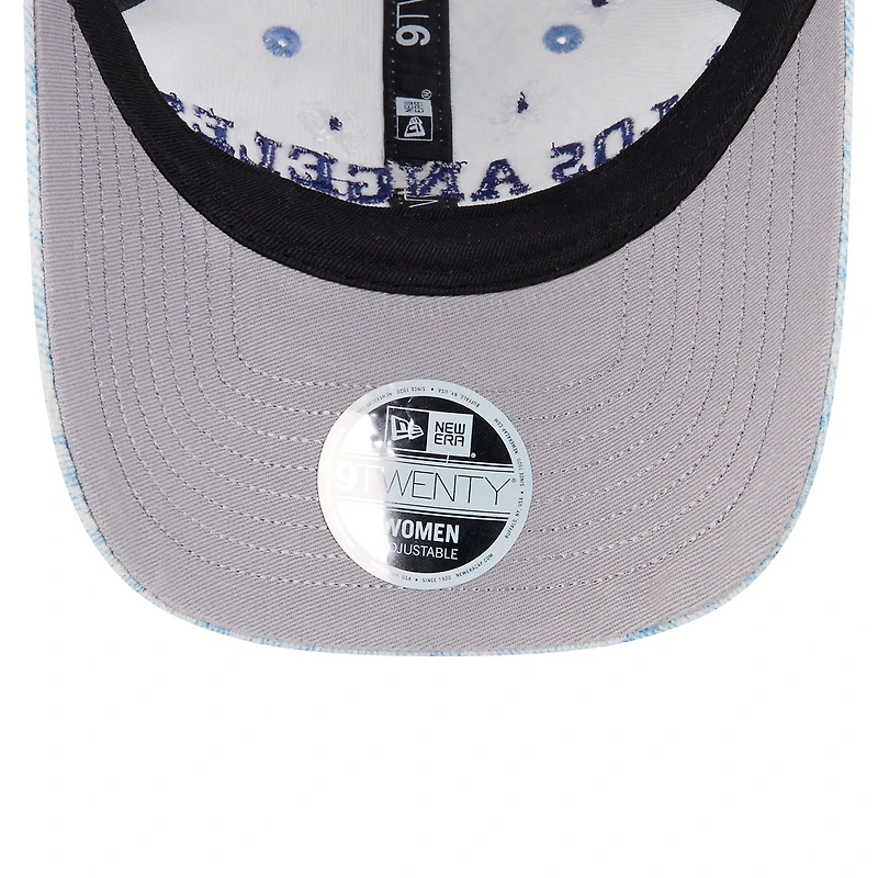 Women's New Era  Light Blue Los Angeles Dodgers Daisy All Over 9TWENTY Adjustable Hat