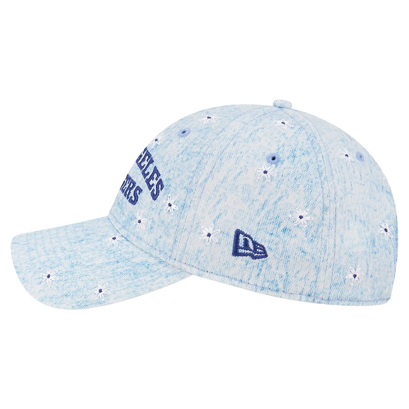 Women's New Era  Light Blue Los Angeles Dodgers Daisy All Over 9TWENTY Adjustable Hat