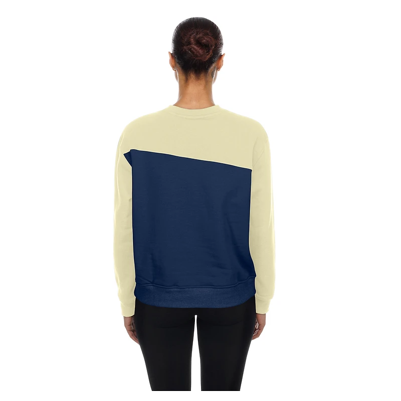 Sweat-shirt polaire New Era City Connect pour femme, bleu marine et crème, Los Angeles Dodgers, jour de match