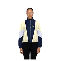 Coupe-vent zippé intégral New Era marine/crème Los Angeles Dodgers Leisure City Connect pour femme