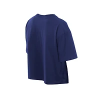 T-shirt New Era Royal Los Angeles Dodgers Boxy Foil Logo pour femme