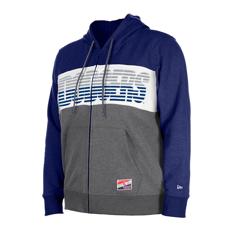 Sweat à capuche entièrement zippé New Era Royal Los Angeles Dodgers pour femme, taille Plus