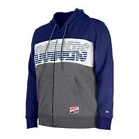Sweat à capuche entièrement zippé New Era Royal Los Angeles Dodgers pour femme, taille Plus