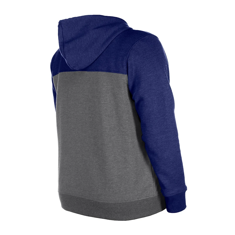 Sweat à capuche entièrement zippé New Era Royal Los Angeles Dodgers pour femme, taille Plus