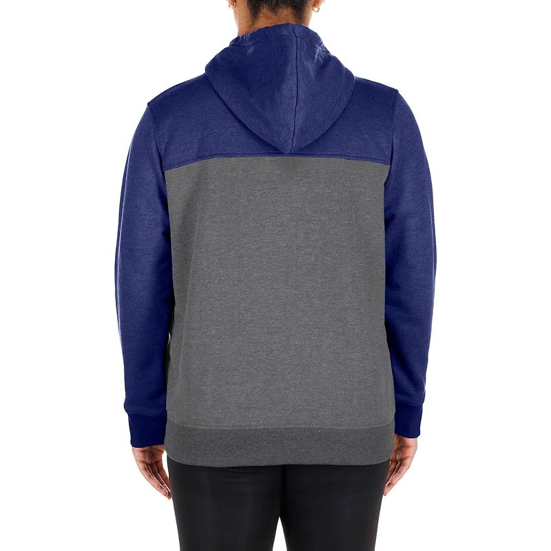 Sweat à capuche entièrement zippé New Era Royal Los Angeles Dodgers pour femme, taille Plus