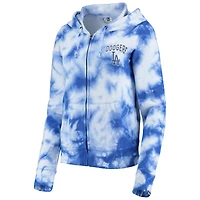 Chandail à capuchon entièrement zippé Royal Los Angeles Dodgers New Era pour femme