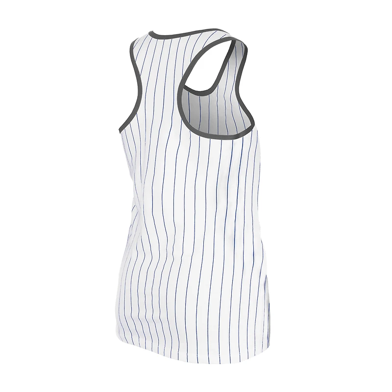 Débardeur à fines rayures Gameday des Los Angeles Dodgers New Era blanc pour femme