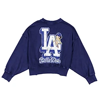 Women's New Era x Bella Doña  Dark Blue Los Angeles Dodgers Betty Boop Sweatshirt