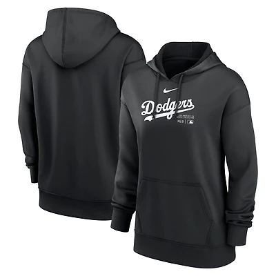 Sweat à capuche Nike Los Angeles Dodgers Authentic Collection Performance pour femme, noir