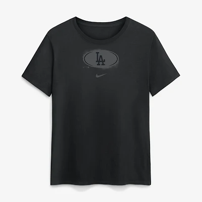 Women's Nike Black Los Angeles Dodgers on Cotton T-Shirt