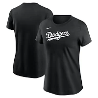 T-shirt Nike noir pour femme avec logo Fuse des Los Angeles Dodgers