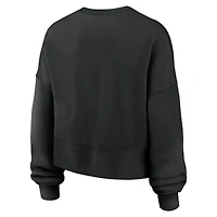 Sweat-shirt Nike noir surdimensionné à taille haute pour femme des Dodgers de Los Angeles