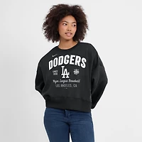 Sweat-shirt Nike noir surdimensionné à taille haute pour femme des Dodgers de Los Angeles