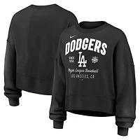 Sweat-shirt Nike noir surdimensionné à taille haute pour femme des Dodgers de Los Angeles