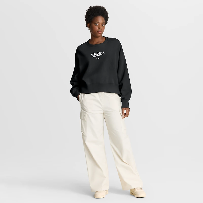Women's Nike Black Los Angeles Dodgers Oversized Primetime Sweatshirt