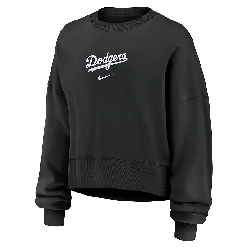 Women's Nike Black Los Angeles Dodgers Oversized Primetime Sweatshirt