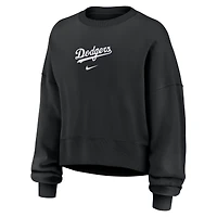 Women's Nike Black Los Angeles Dodgers Oversized Primetime Sweatshirt