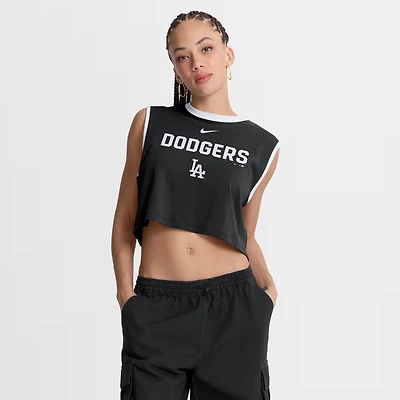 Women's Nike Royal Los Angeles Dodgers Primetime Loose Dri-FIT Cropped Tank Top