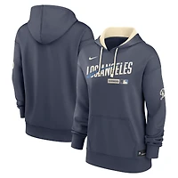 Sweat à capuche Nike City Connect Therma Authentic Collection bleu Los Angeles Dodgers pour femme