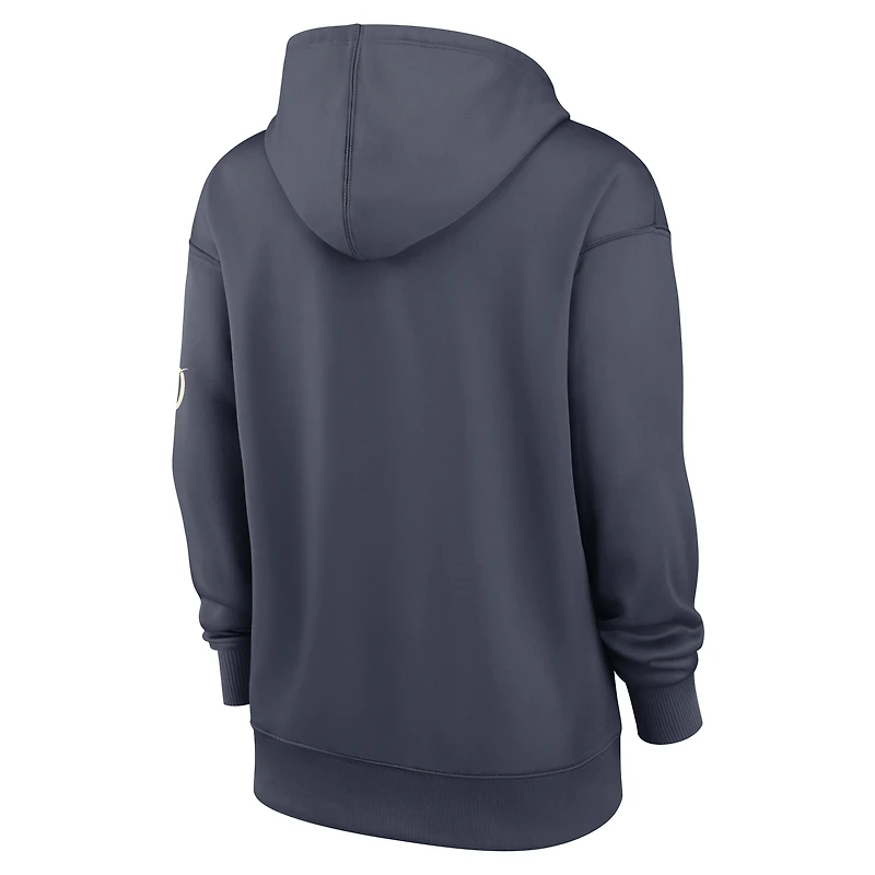 Sweat à capuche Nike City Connect Therma Authentic Collection bleu Los Angeles Dodgers pour femme