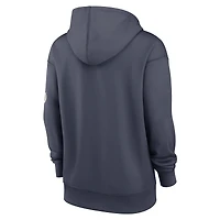Sweat à capuche Nike City Connect Therma Authentic Collection bleu Los Angeles Dodgers pour femme