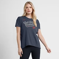 T-shirt Nike anthracite Los Angeles Dodgers 2025 City Connect fluide et tendance pour femme, en tissu Dri-FIT