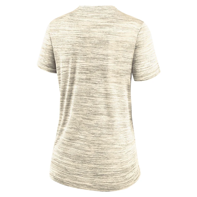 T-shirt Nike crème authentique City Connect Velocity Dri-FIT pour femme des Dodgers de Los Angeles