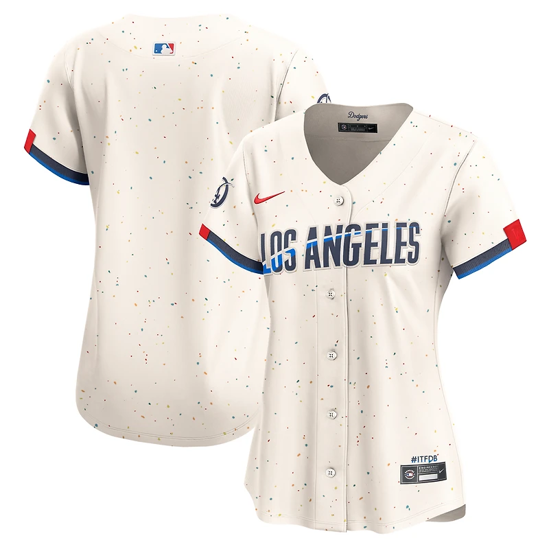 Maillot Nike crème City Connect Limited des Los Angeles Dodgers pour femme