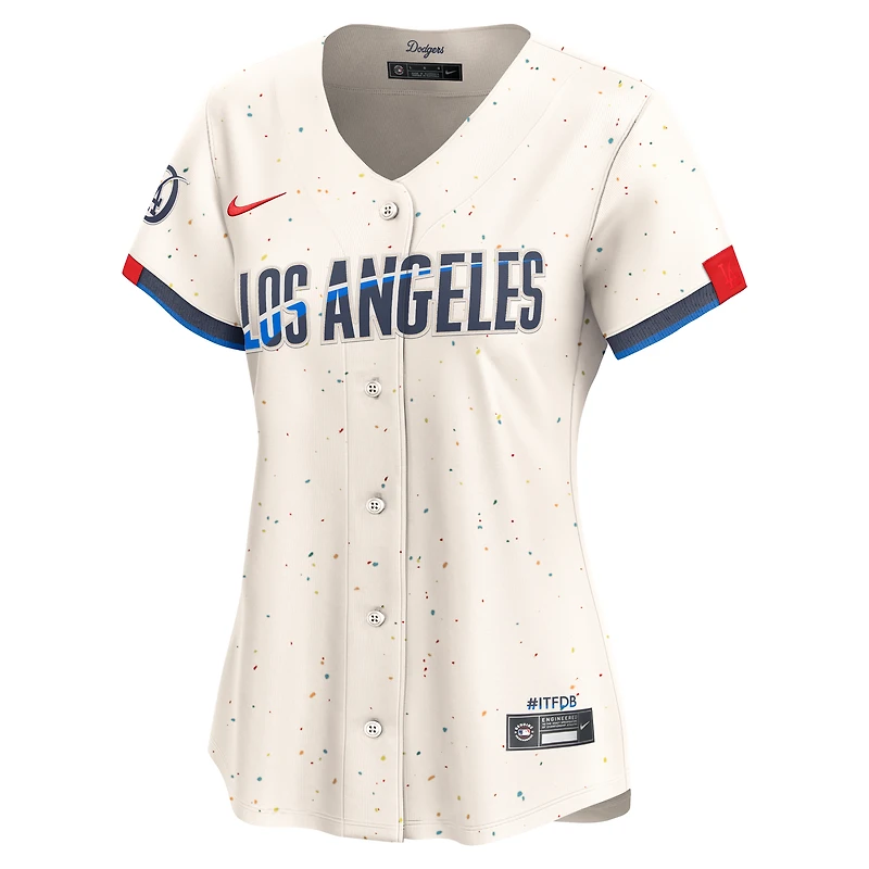 Women's Nike Cream Los Angeles Dodgers City Connect Limited Jersey