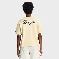 Women's Nike Cream Los Angeles Dodgers City Connect Pocket Boxy T-Shirt