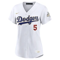 Maillot de stade Nike Freddie Freeman blanc Los Angeles Dodgers Collection Or 2026 pour femme