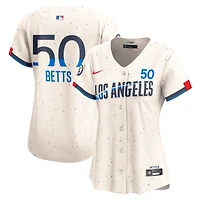 Women's Nike Mookie Betts Cream Los Angeles Dodgers City Connect Limited Jersey