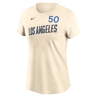 Women's Nike Mookie Betts Navy Los Angeles Dodgers 2024 City Connect Fuse Name & Number T-Shirt