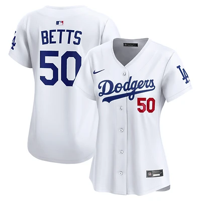 Women's Nike Mookie Betts White Los Angeles Dodgers Home Limited Jersey