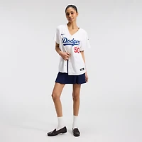 Maillot domicile Nike Mookie Betts blanc pour femme des Dodgers de Los Angeles