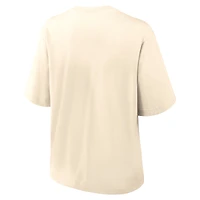 Women's Nike Natural Los Angeles Dodgers City Connect Logo Boxy T-Shirt