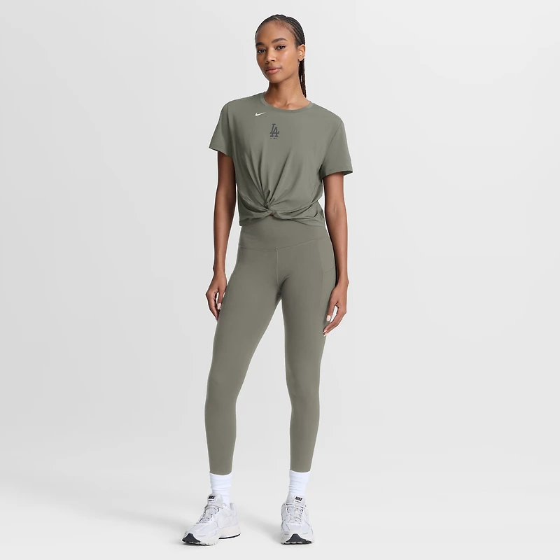 T-shirt court Nike Olive Los Angeles Dodgers One Twist Dri-FIT pour femme