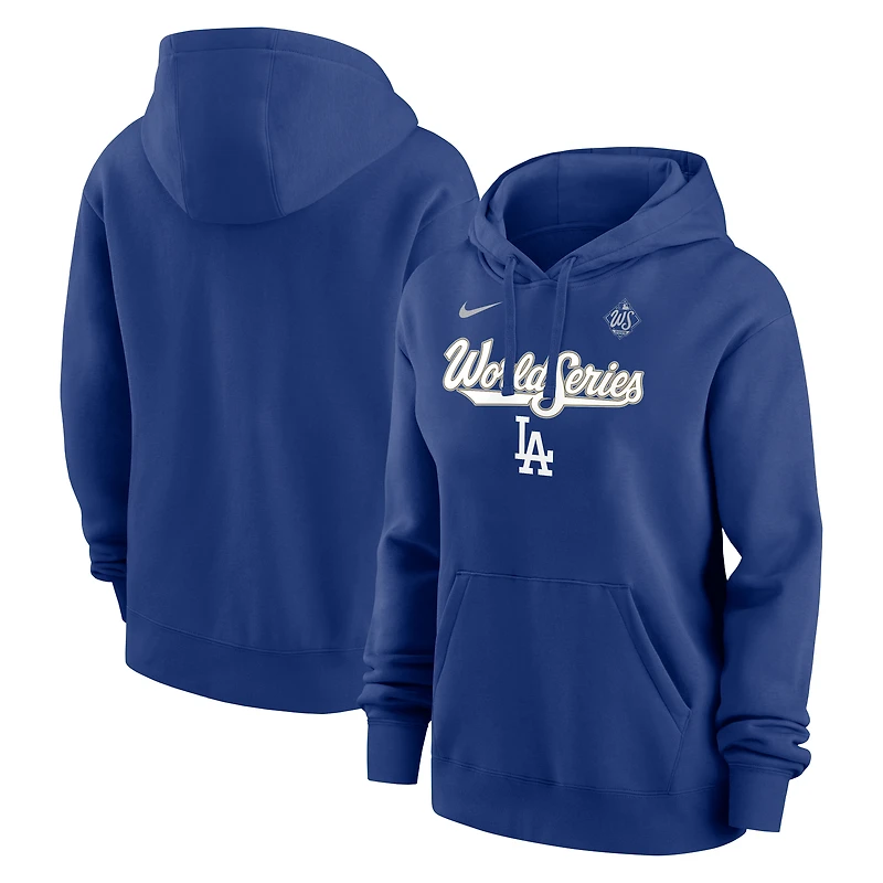 Women's Nike Royal Los Angeles Dodgers 2025 World Series Authentic Collection Therma Fleece Hoodie