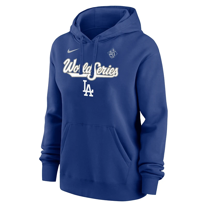 Women's Nike Royal Los Angeles Dodgers 2025 World Series Authentic Collection Therma Fleece Hoodie