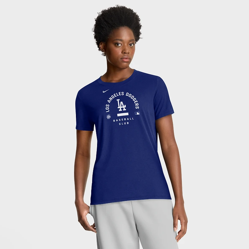 T-shirt Nike Royal Los Angeles Dodgers Authentic Collection Early Work Tri-Blend Dri-FIT pour femme