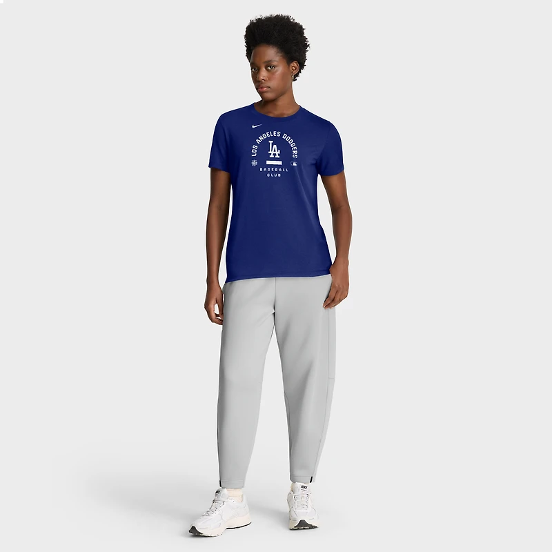 T-shirt Nike Royal Los Angeles Dodgers Authentic Collection Early Work Tri-Blend Dri-FIT pour femme