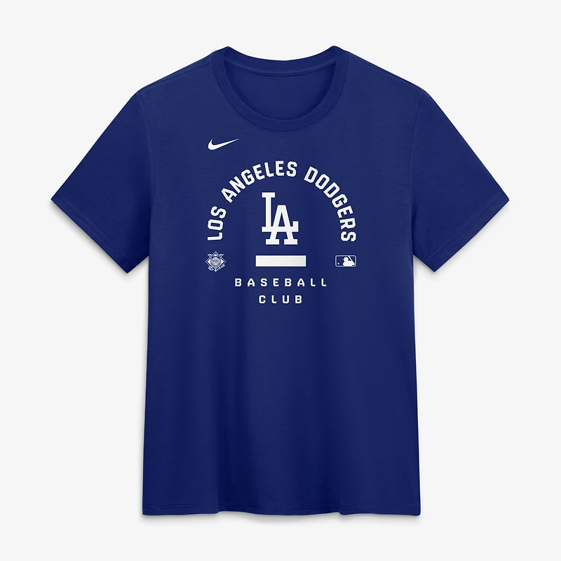 Women's Nike Royal Los Angeles Dodgers Authentic Collection Early Work Tri-Blend Dri-FIT T-Shirt
