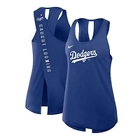 Women's Nike Royal Los Angeles Dodgers Crisscross Dri-FIT Tank Top